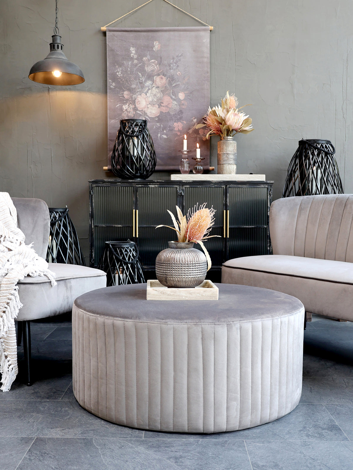 Marat Velours Pouf