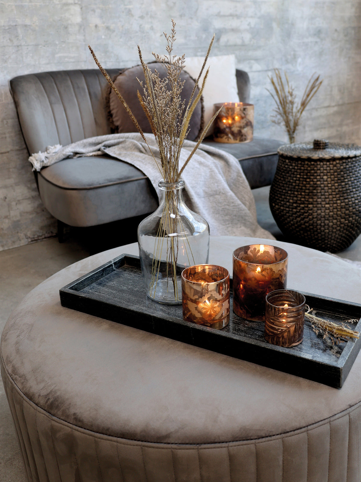 Marat Velours Pouf