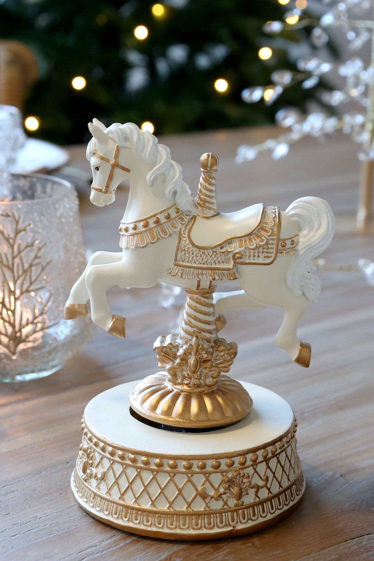 Noël Spieluhr mit Pferd