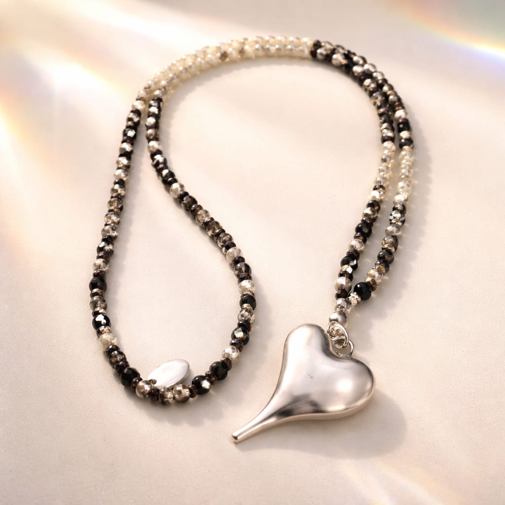 Kette aus grauem Achat