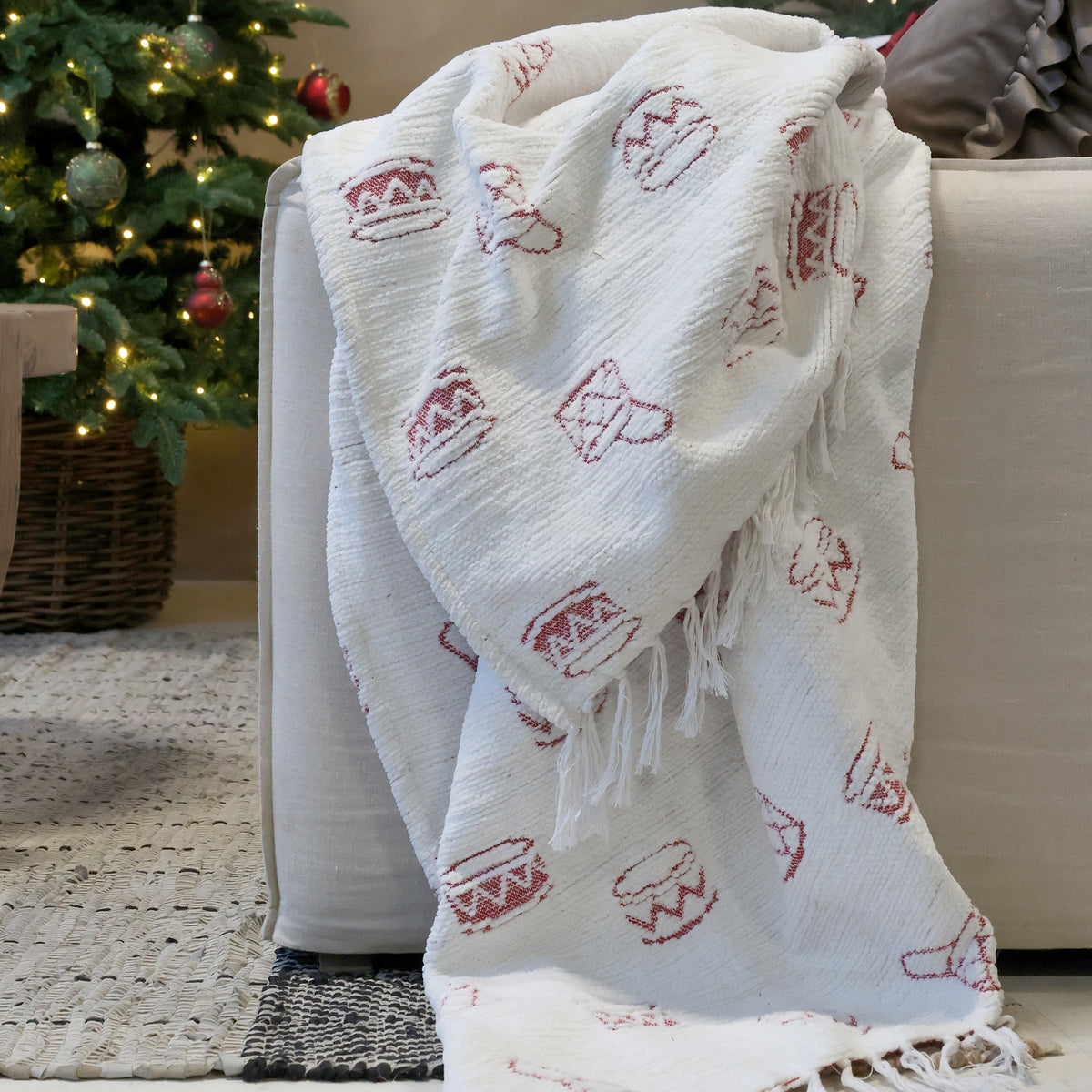 Plaid Chenille mit Trommeln