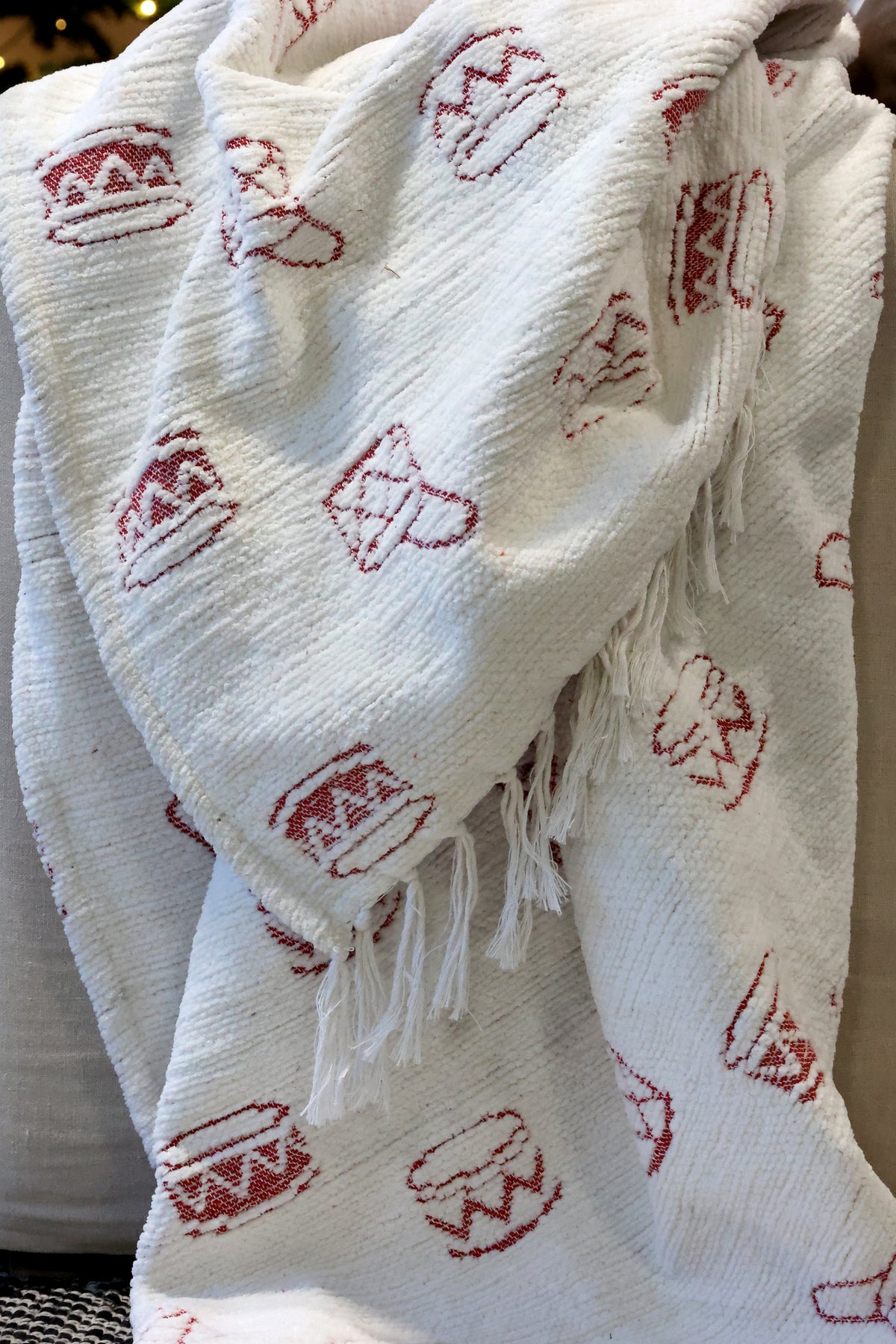 Plaid Chenille mit Trommeln
