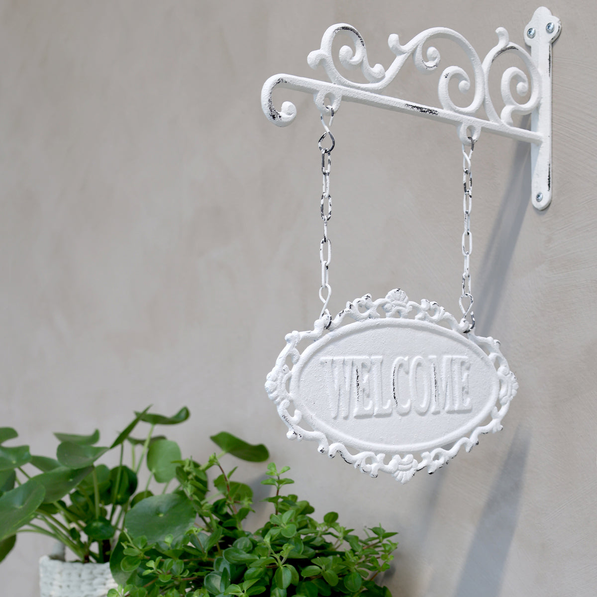 Schild "Welcome"