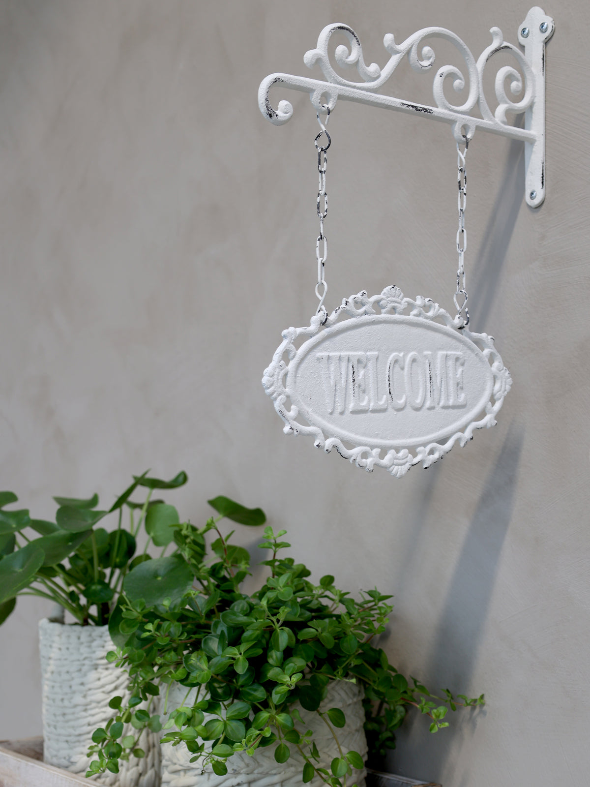Schild "Welcome"