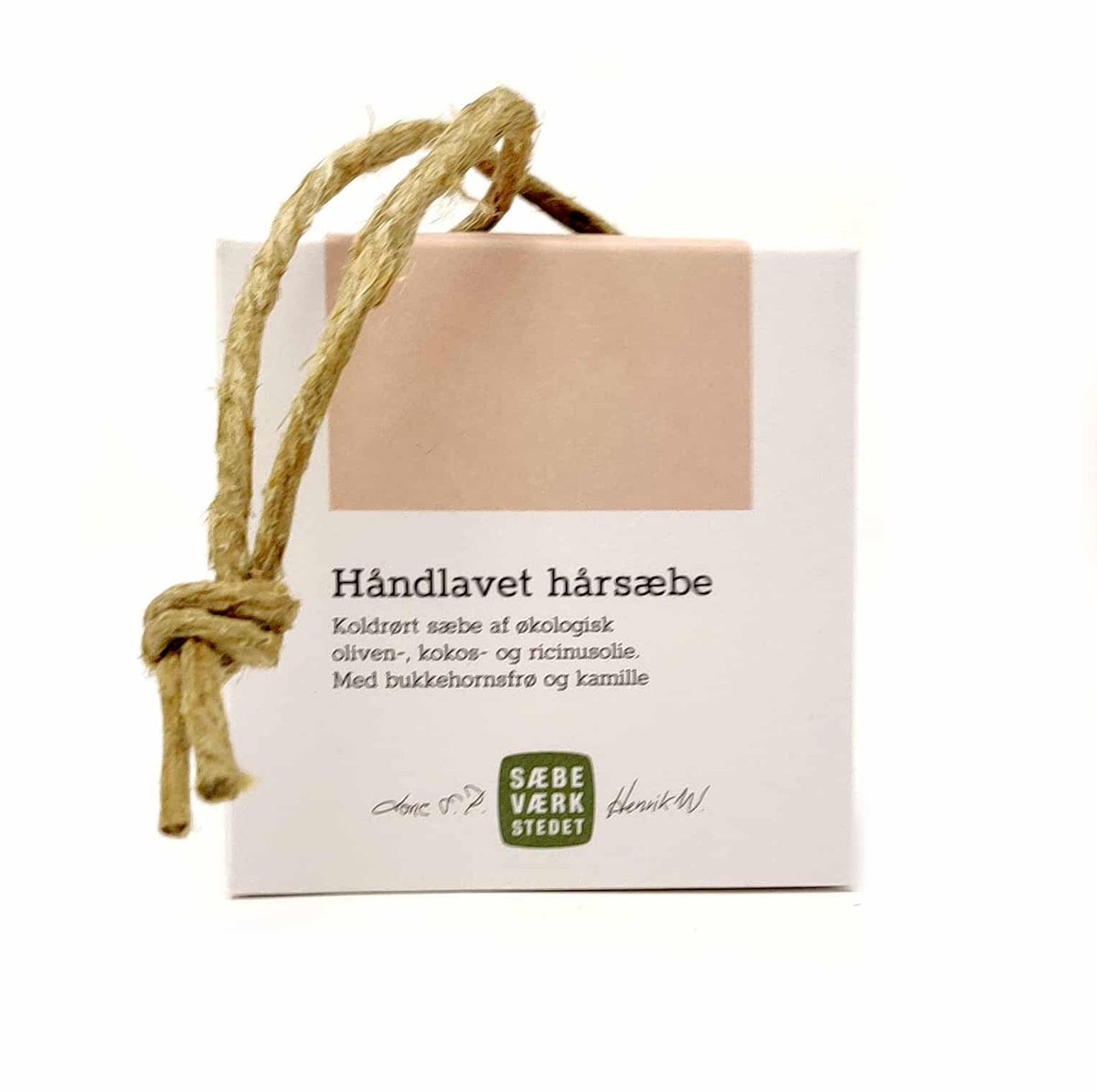 Hårsæbe med snor / Haarseife mit Schnur