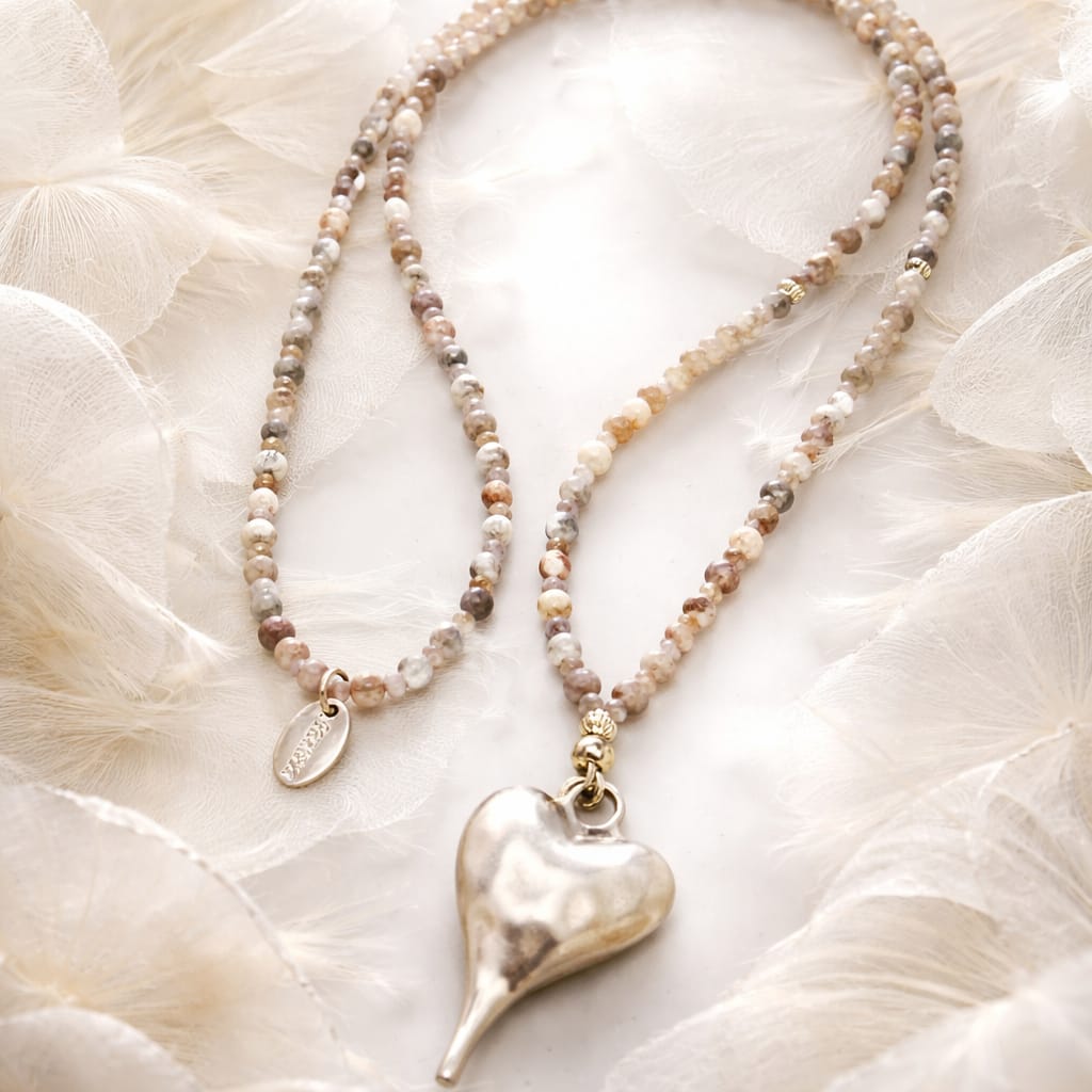 Kette aus Jaspis und Achat