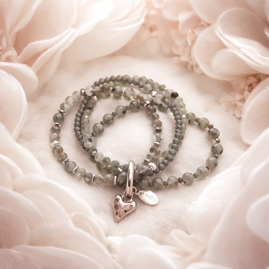 4fach-Armband Kiwi Jaspis